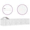 vidaXL Outdoor Dog Kennel with Roof Silver 10x2x2.5 m Galvanised Steel