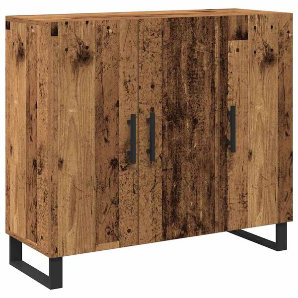 vidaXL Sideboard Old Wood 90 x 34 x 80 cm Engineered Wood