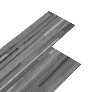 vidaXL Non Self-adhesive PVC Flooring Planks 5.26 m² 2 mm Striped Grey