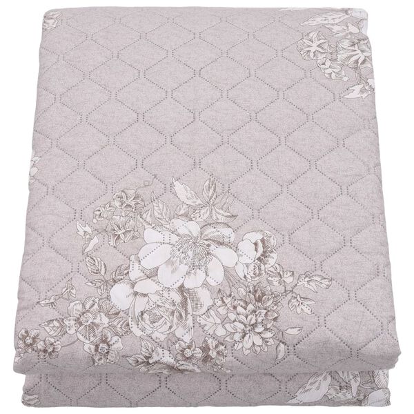 vidaXL Quilt Taupe 230x260 cm Ultrasonic Quilted Fabric