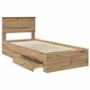 vidaXL Bed Frame with Drawer Artisan Oak 100 x 200 cm Engineered Wood