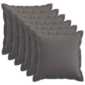 vidaXL Cushion Cover 6 pcs HOUTEN Light Grey 30 x 30 cm Faux Linen