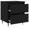 vidaXL Bedside Cabinet Black 40x35x50 cm Engineered Wood