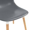 vidaXL Dining Chairs 4 pcs Grey Plastic