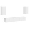 vidaXL TV Cabinet Set 5 pcs High Gloss White Engineered Wood