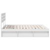 vidaXL Bed Frame with Headboard White 200 x 200 cm Solid Pine Wood