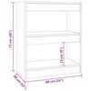 vidaXL Book Cabinet/Room Divider White 60x30x72 cm