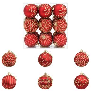 vidaXL Christmas Ball Set XL 18 pcs Red and Gold 8 cm Polystyrene