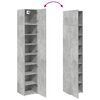 vidaXL Slim Storage Cabinet Concrete Grey 40x42.5x225 cm Engineered Wood