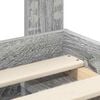 vidaXL Bed Frame Grey Sonoma 100 x 200 cm Solid Pine Wood