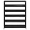 vidaXL Shoe Rack Black 80x25x100 cm Engineered Wood