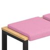 vidaXL Bench Cushion 2 pcs Fabric Pink Depth 35 cm