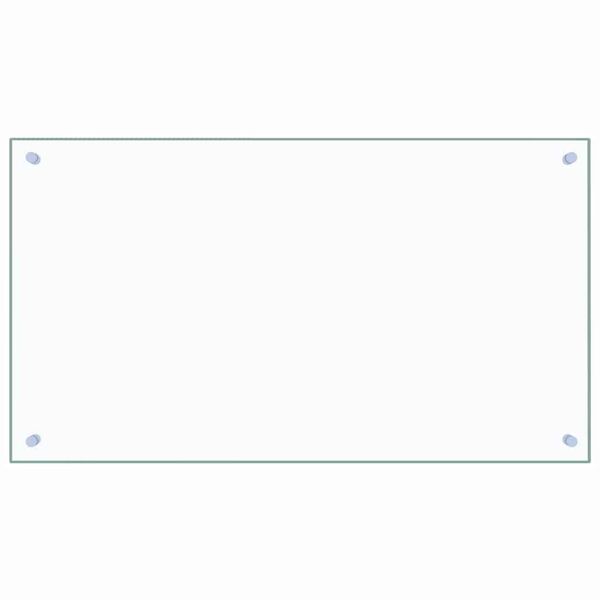 vidaXL Kitchen Backsplash Transparent 90 x 50 cm Tempered Glass