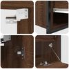 vidaXL Bathroom Furniture Set with Shelf 5 pcs Brown 76.5 x 35 x 95 cm