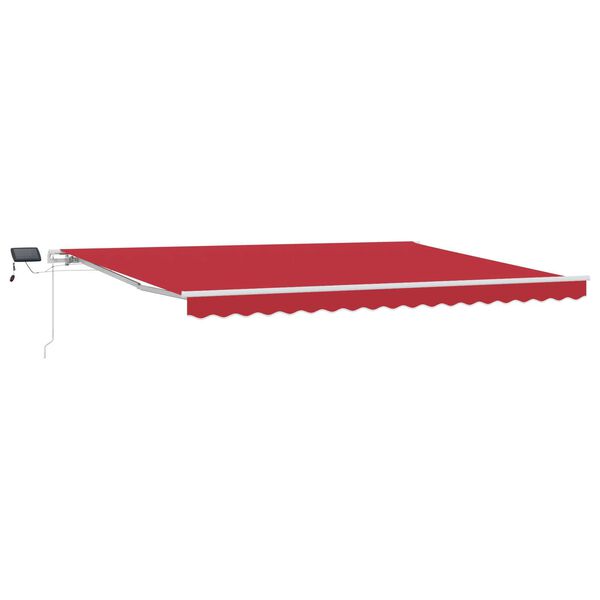 vidaXL Retractable Awning Manual Red 450 x 300 cm Fabric and Steel