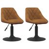 vidaXL Swivel Dining Chairs 2 pcs Brown 46 x 44 x 77.5 cm Faux leather