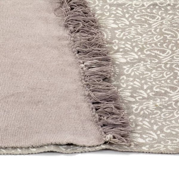 vidaXL Kilim Rug Cotton 160x230 cm with Pattern Taupe