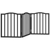 vidaXL Dog Gate Foldable 3 Panels Black 150 cm Poplar Wood