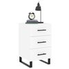 vidaXL Bedside Cabinet White 40x40x66 cm Engineered Wood
