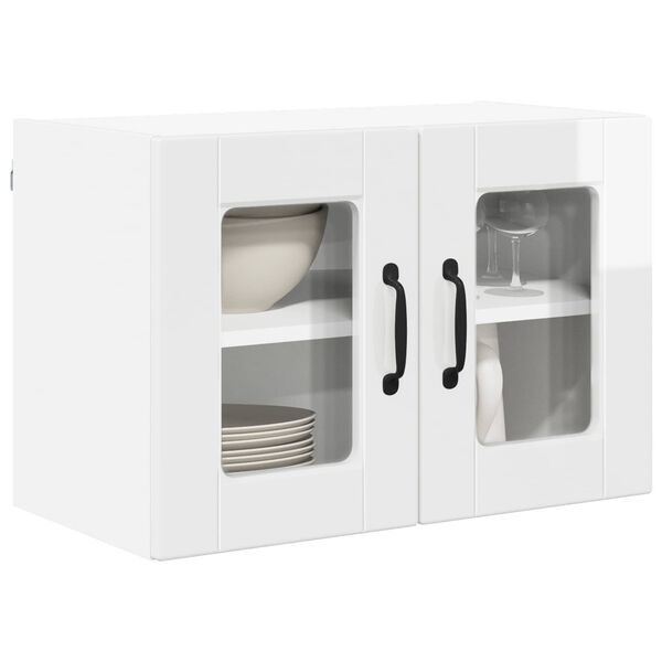 vidaXL Kitchen Cabinet 2 pcs High Gloss White 60 x 31 x 40 cm