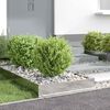 vidaXL Lawn Edging Silver 60 x 60 x 13 cm Stainless Steel