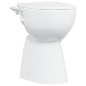 vidaXL Rimless Toilet 7 cm Extra Height Soft Close Ceramic White