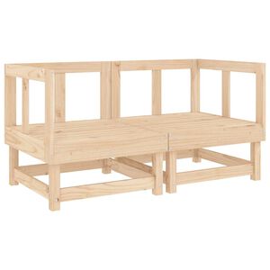 vidaXL Garden Corner Sofas 2 pcs Solid Wood Pine