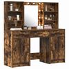 vidaXL Dressing Table Set with Drawer 3 pcs Smoked Oak Engineered Wood