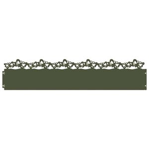vidaXL Lawn Edgings 10 pcs 103 x 0.05 x 22 cm Steel Olive Green