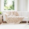 vidaXL Faux Rabbit Fur Blanket 4 pcs Beige 150 x 220 cm Polyester