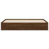 vidaXL Bed Frame with Drawers without Mattress Brown Oak 200x200 cm