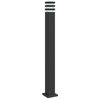 vidaXL Outdoor Floor Lamp with Outlet Black 110 cm Aluminium