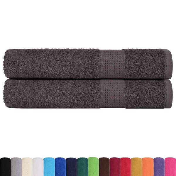 vidaXL Towels "FROGN" 2 pcs Anthracite 100x200 cm 360 gsm