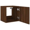 vidaXL TV Wall Cabinets with LED Lights 2 pcs Brown Oak 40.5x35x40 cm