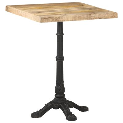 vidaXL Bistro Table 60x60x77 cm Rough Mango Wood