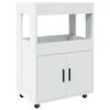 vidaXL Bar Cart White 60x39.5x89 cm Engineered Wood