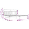 vidaXL Metal Bed Frame without Mattress with Headboard Black 200x200cm