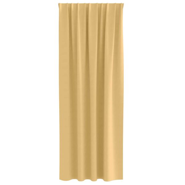 vidaXL Blackout Curtains with Rings 2 pcs Beige 225 x 140 cm Polyester