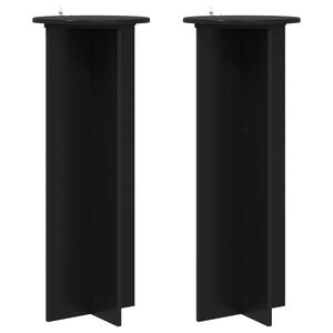 vidaXL Plant Stand 2 pcs Black &Oslash;40 x 100 cm Engineered Wood