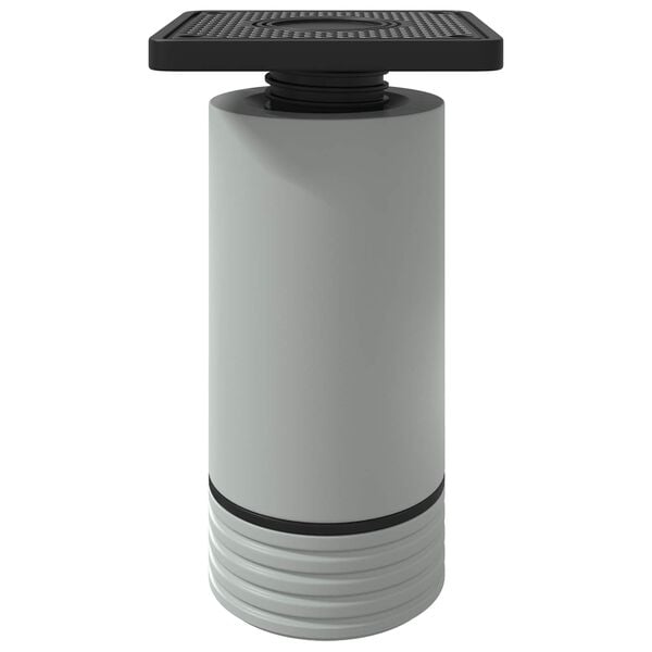 vidaXL Furniture Feet Adjustable 2 pcs White 64 x 64 x 100 mm PP