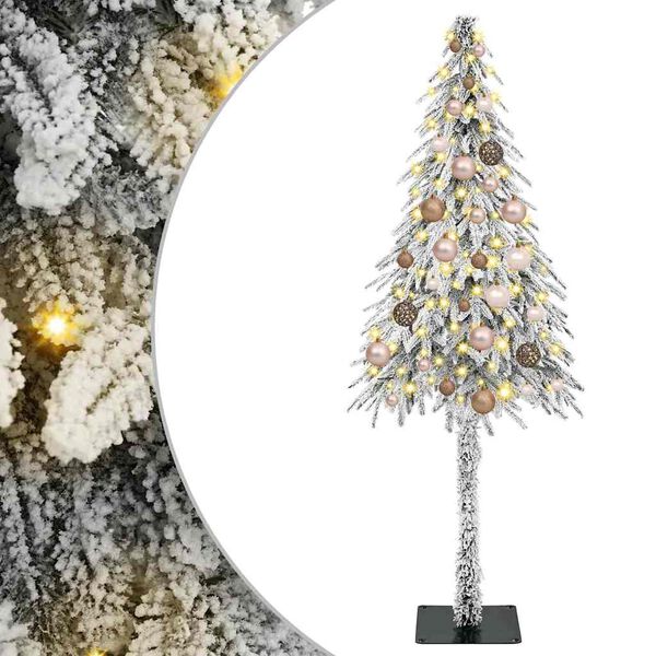 vidaXL Christmas Tree with 150 LEDs White 150 cm PE and Steel