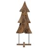 vidaXL Christmas Tree with Stand Brown 90 cm Solid teak wood