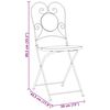 vidaXL Mosaic Bistro Set Terracotta and White Iron and Ceramic