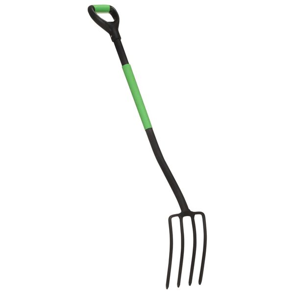 vidaXL Garden Digger Fork D Grip Steel
