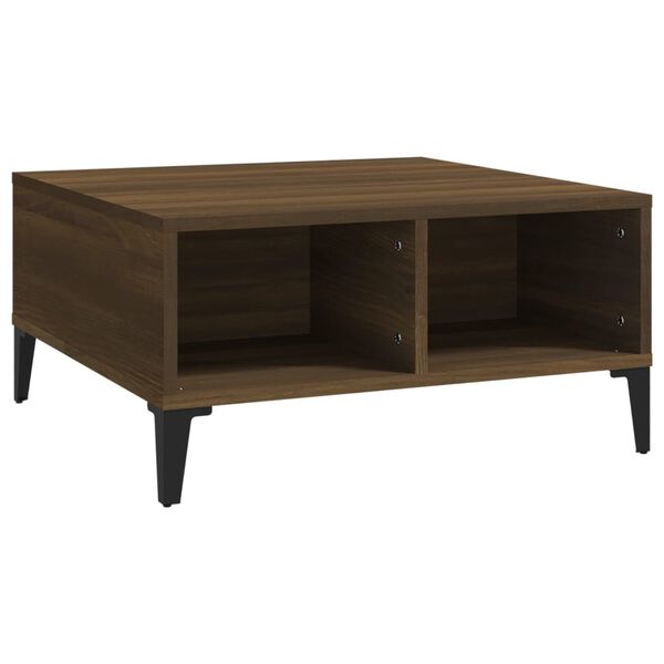vidaXL Coffee Table Brown Oak 60x60x30 cm Engineered Wood