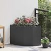 vidaXL Corner Planter Black 60 x 60 x 50 cm Steel