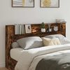 vidaXL Headboard Cabinet with LED Smoked Oak 180 x 16.5 x 103.5 cm