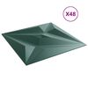 vidaXL Wall Panels 48 pcs Green 50x50 cm XPS 12 m&sup2; Star