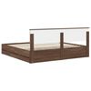 vidaXL Bed Frame with Drawer Brown Oak 200 x 200 cm Engineer Wood