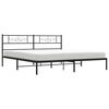 vidaXL Metal Bed Frame without Mattress with Headboard Black 193x203cm